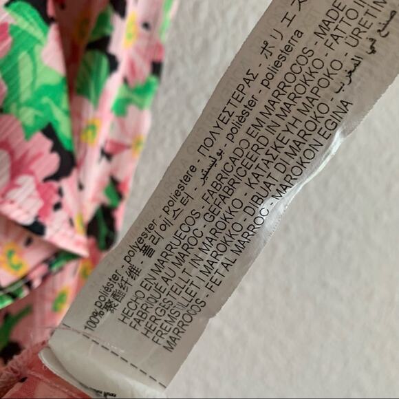 Zara Floral Romantic Ruffle Statement Sleeve Top XS - Picture 8 of 8